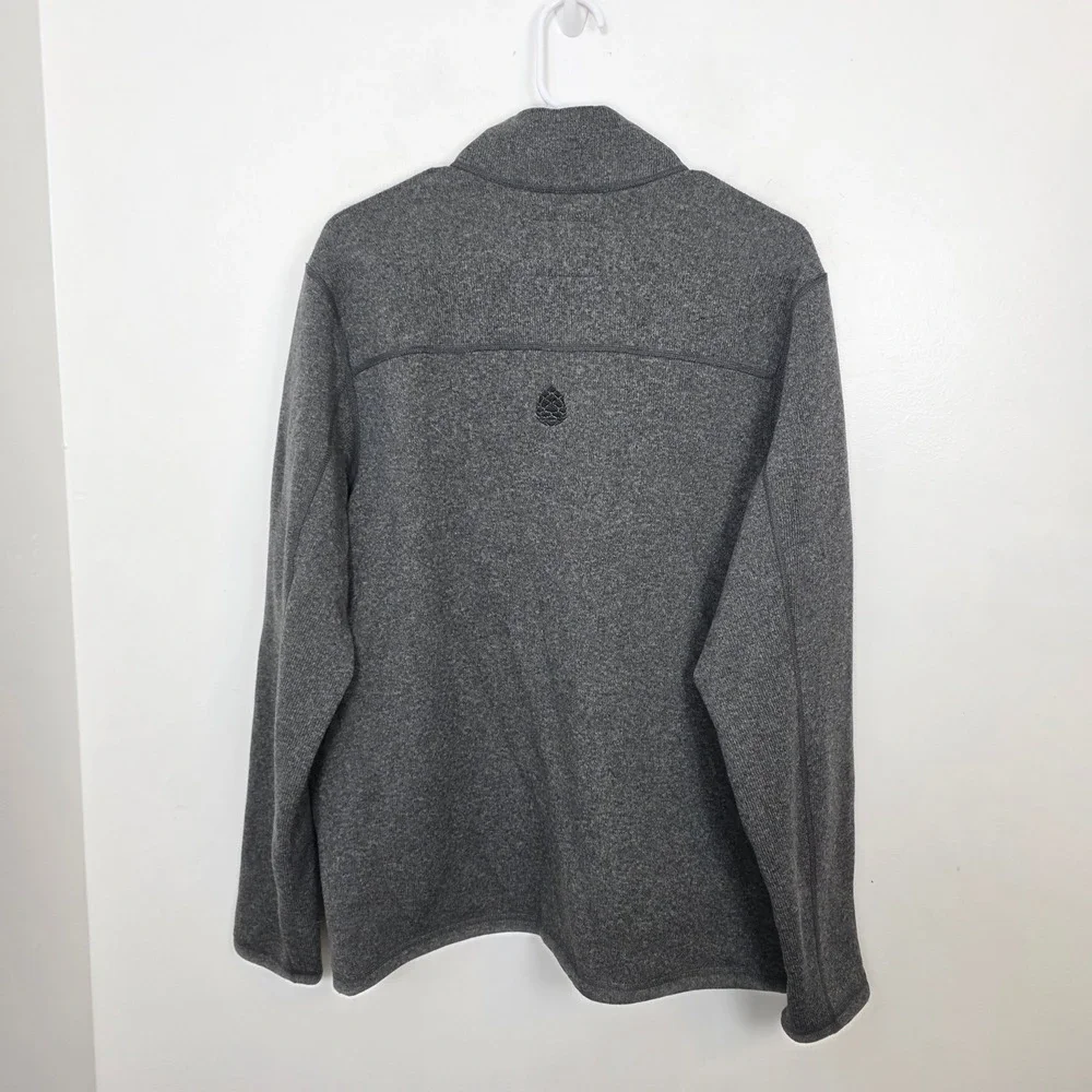 Stio Men's Gray Wilcox Fleece Half Zip Outdoor Sweater Jacket Pullover Size L